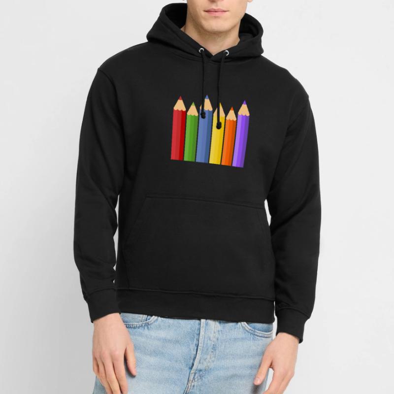 Crayons crayons crayons crayons stylos stylo école Sweat-shirt à capuche unisexe