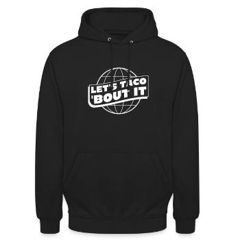 Lets Taco bout it - Unisex Hoodie - black - Front - Alina (178cm) & Michal (187cm)