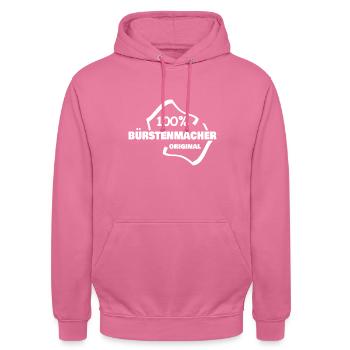 Beruf Bürstenmacher - Unisex Hoodie - Pink - Vorne - Alina (178cm) & Michal (187cm)