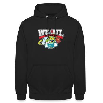 Nous voyageons en Équateur Voyage Matching Famille - Sweat-shirt à capuche unisexe - noir - Devant - Alina (178cm) & Michal (187cm)