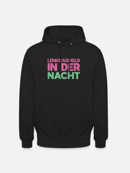 Lenkradheld In Der Nacht - Unisex Hoodie - Schwarz