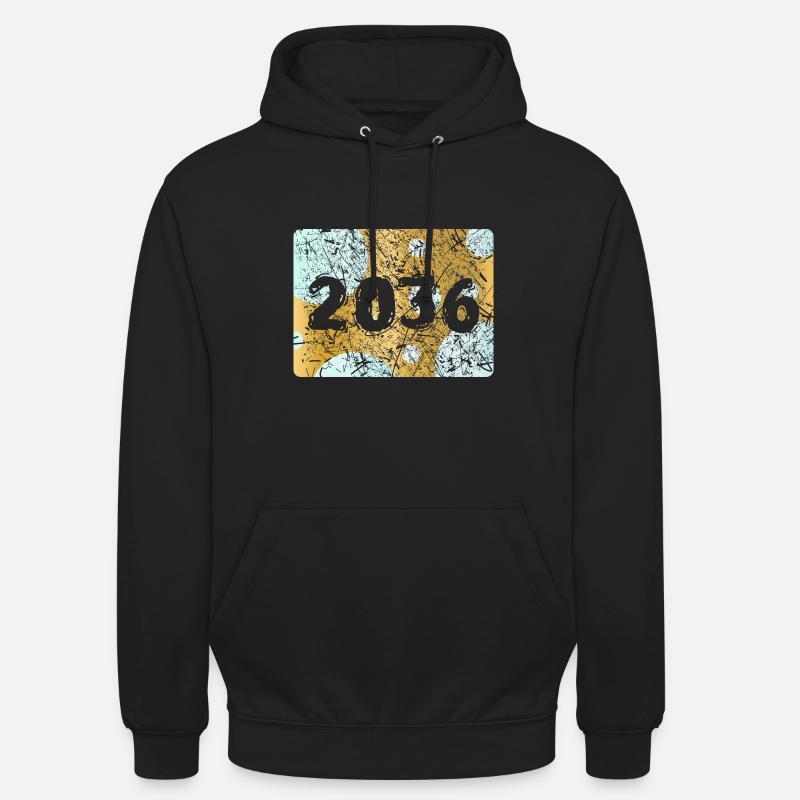 Année 2036 - Sweat-shirt à capuche unisexe - noir