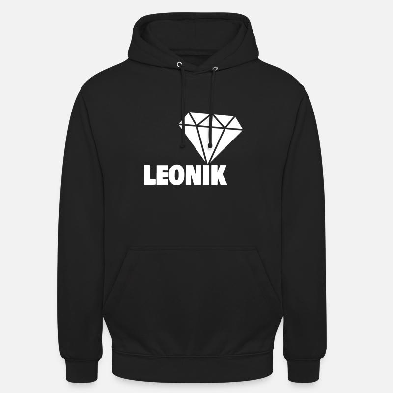 Cadeau pour Leonik - Sweat-shirt à capuche unisexe - noir