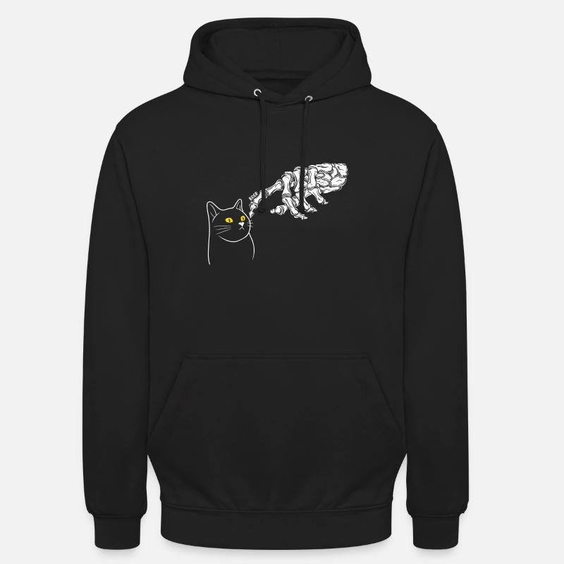 Sorcière chat d’Halloween - Sweat-shirt à capuche unisexe - noir