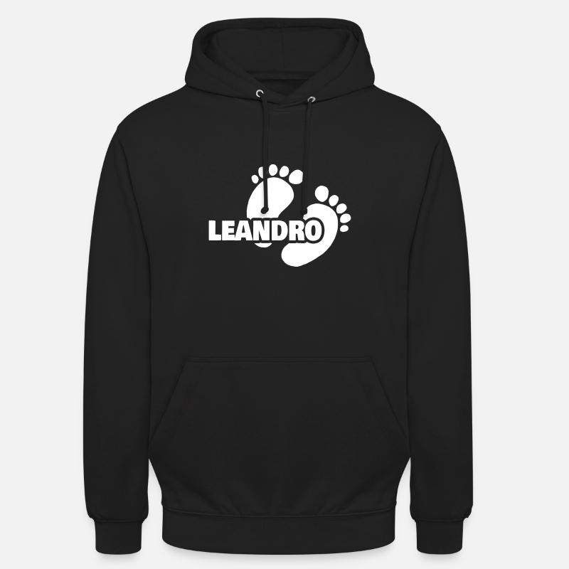 Leandro - Sweat-shirt à capuche unisexe - noir