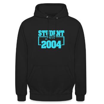 Jahr 2004 - Unisex Hoodie - Schwarz - Vorne - Alina (178cm) & Michal (187cm)