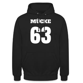Mücke 63 Buddy Film Star Geschenk - Unisex Hoodie - Schwarz - Vorne - Alina (178cm) & Michal (187cm)