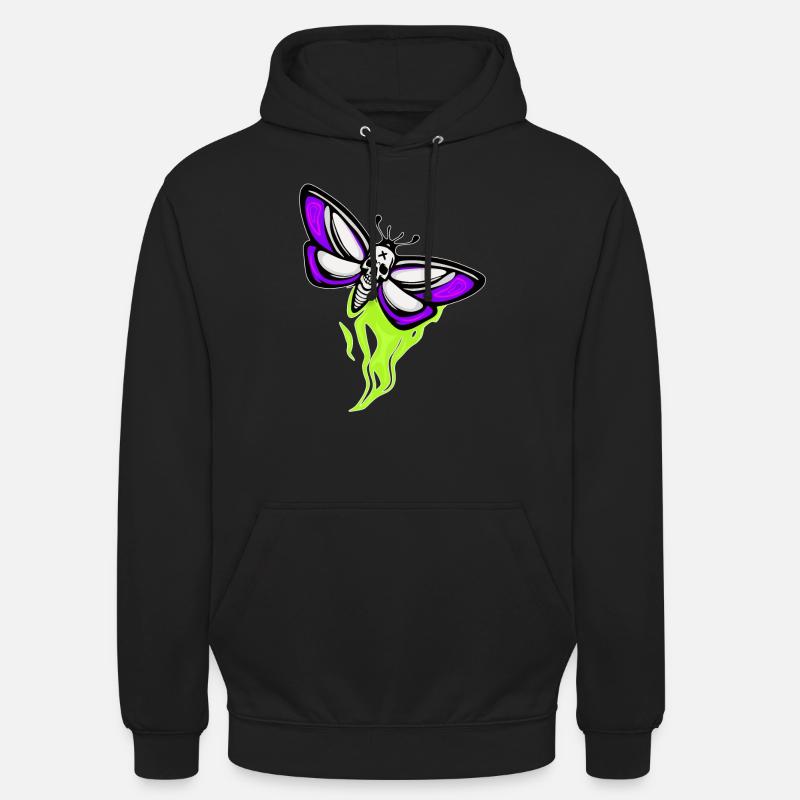 Crâne de papillon de nuit Schaedel - Sweat-shirt à capuche unisexe - noir