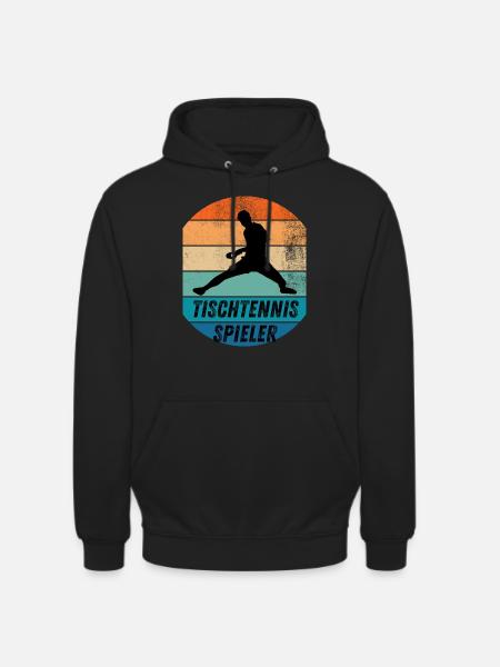 Tischtennisspieler - Unisex Hoodie - Schwarz