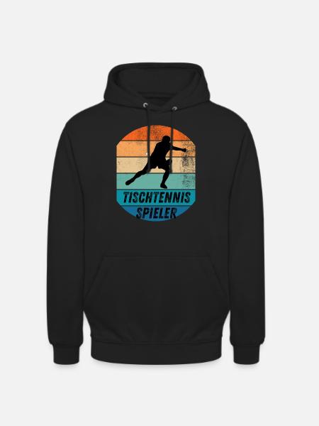 Tischtennisspieler - Unisex Hoodie - Schwarz