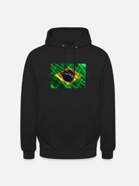 Brésil - Sweat-shirt à capuche unisexe - noir