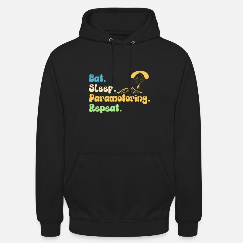 Paramotor Motorized paraglider - Unisex Hoodie - black