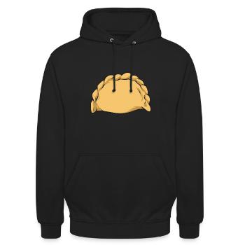 Pierogi z polskim jedzeniem - Bluza z kapturem typu unisex - czarny - Przód - Alina (178cm) & Michal (187cm)