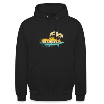 Urlaub Kleopatra - Unisex Hoodie - Schwarz - Vorne - Alina (178cm) & Michal (187cm)