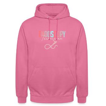 Gastroenterologie Endoskopie Koloskopie - Unisex Hoodie - Pink - Vorne - Alina (178cm) & Michal (187cm)