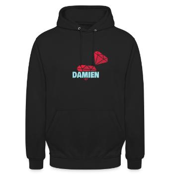 Kostbar Damien - Unisex Hoodie - Schwarz - Vorne - Alina (178cm) & Michal (187cm)
