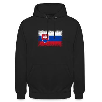 Slowakei - Unisex Hoodie - Schwarz - Vorne - Alina (178cm) & Michal (187cm)