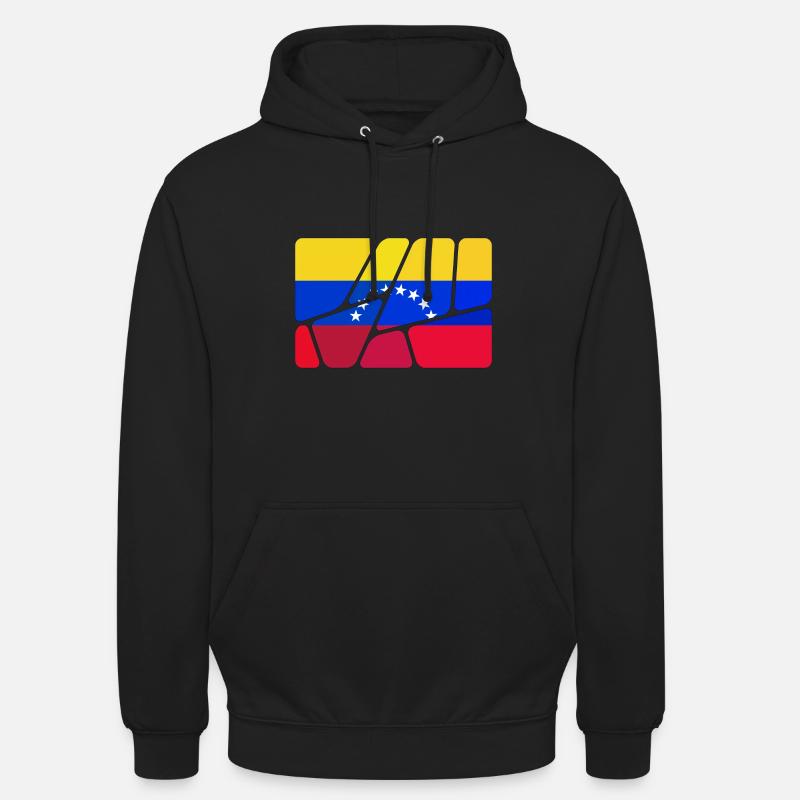 Venezuela Venezuela - Sweat-shirt à capuche unisexe - noir