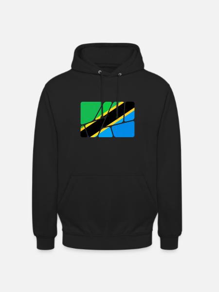 Tanzania Tanzania - Uniseks hoodie - zwart