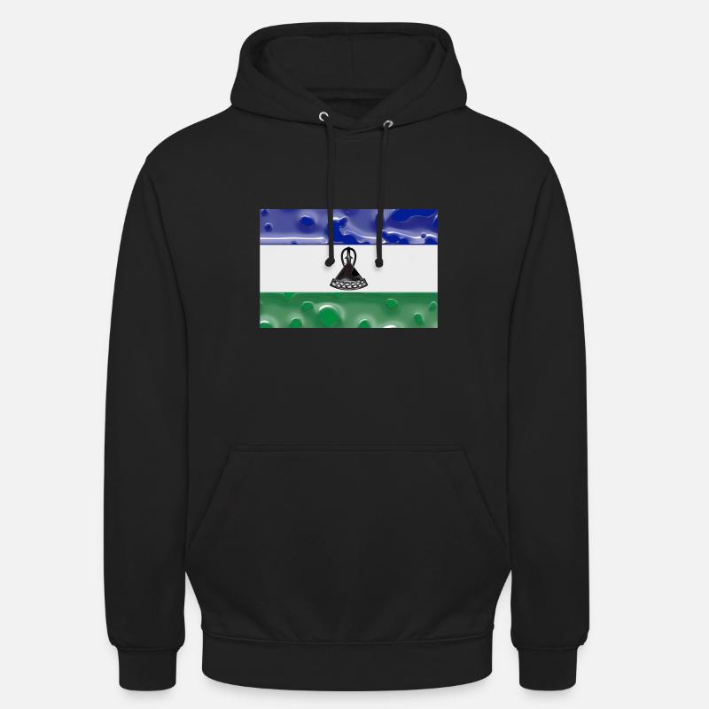 Lesotho Lesotho - Sweat-shirt à capuche unisexe - noir