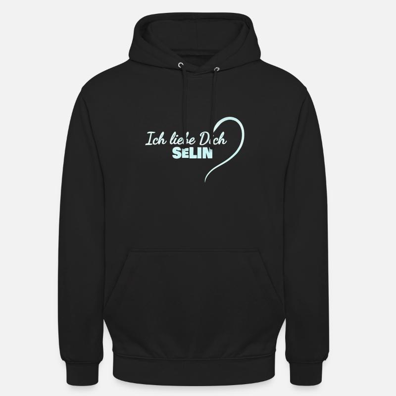 Selin - Sweat-shirt à capuche unisexe - noir