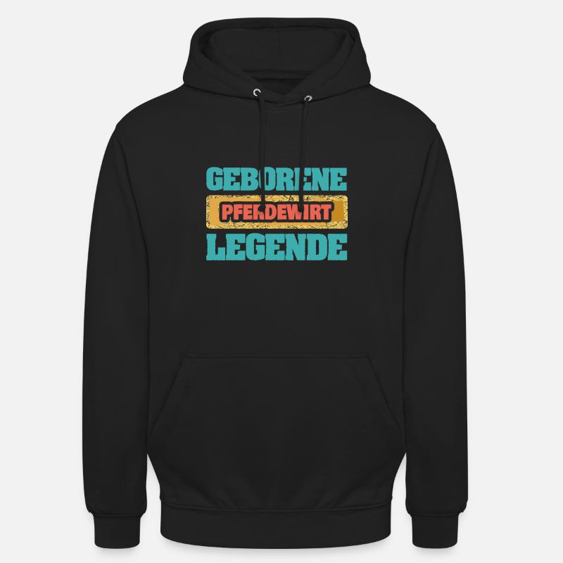 Éleveur de chevaux comme profession - Sweat-shirt à capuche unisexe - noir