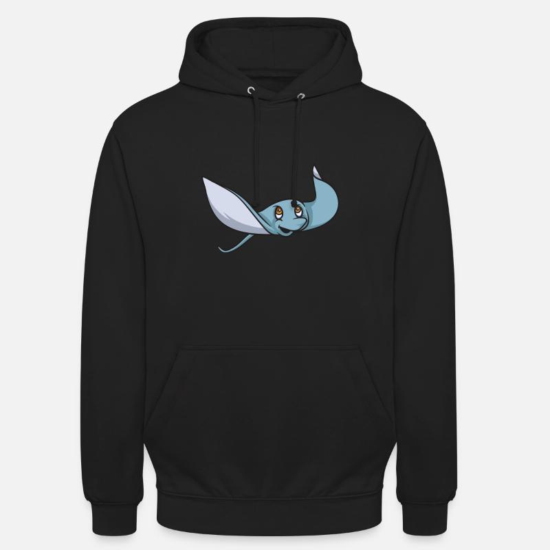 Stachelrochen Mantarochen Ozean Rochen - Unisex Hoodie - Schwarz