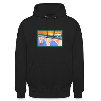 Virginia Fil-Am design for proud Pinoys - Unisex Hoodie - black - Front - Alina (178cm) & Michal (187cm)