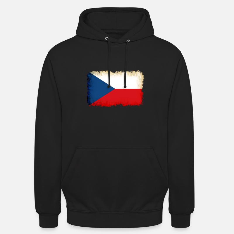République tchèque République tchèque - Sweat-shirt à capuche unisexe - noir