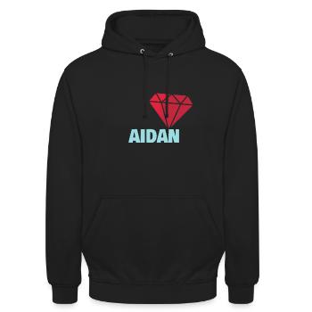 Noble Aidan - Sweat-shirt à capuche unisexe - noir - Devant - Alina (178cm) & Michal (187cm)