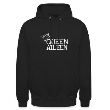 Geschenk für Aileen - Unisex Hoodie - Schwarz - Vorne - Alina (178cm) & Michal (187cm)