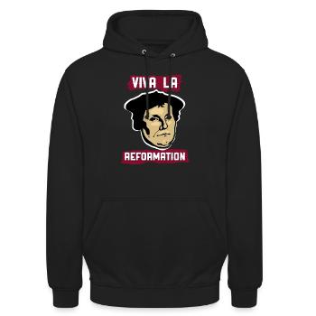 Reformation / Geschenk - Unisex Hoodie - Schwarz - Vorne - Alina (178cm) & Michal (187cm)
