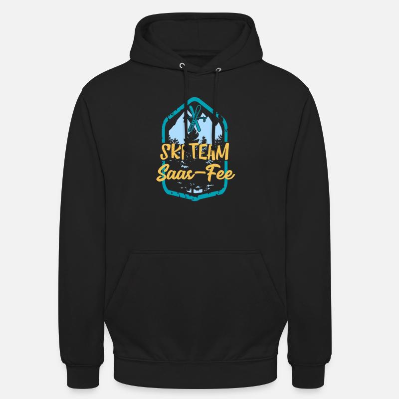 Skiteam Saas-Fee Ski Team Cadeau - Sweat-shirt à capuche unisexe - noir