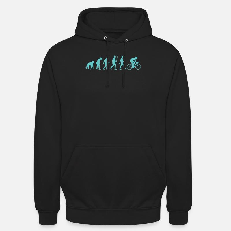 Evolution - VTT - Humour - Cadeau - Fun - Sweat-shirt à capuche unisexe - noir
