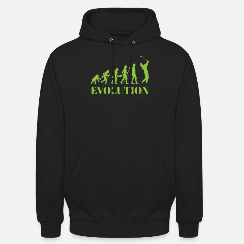 Evolution - Golf - Funny - Fun - Gift - Unisex Hoodie - black