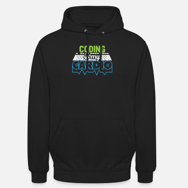 Programmierer Codierung ist mein Cardio Funny Developer - Unisex Hoodie - Schwarz