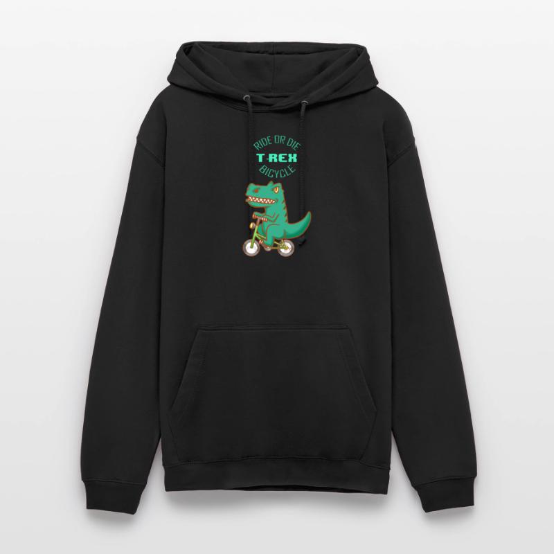 Strample oder sterbe - T-Rex Fahrrad Unisex Hoodie