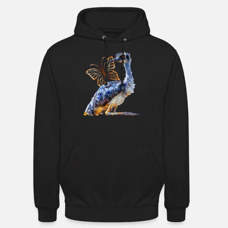 Émeu - Sweat-shirt à capuche unisexe - noir