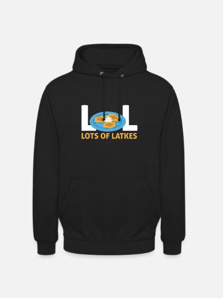 Jewish Happy Hanukkah Lot Of Latkes Costume - Unisex Hoodie - black