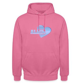 Albin as gold - Unisex Hoodie - pink - Front - Alina (178cm) & Michal (187cm)