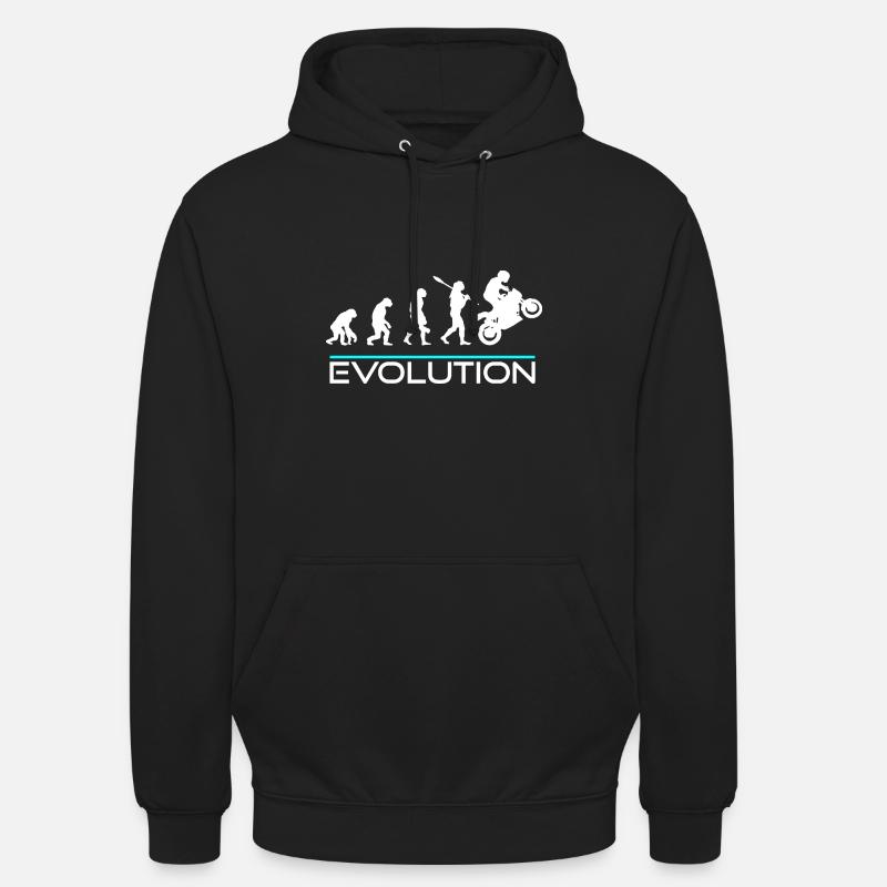 Motorrad evolution shirt - Unisex Hoodie - Schwarz