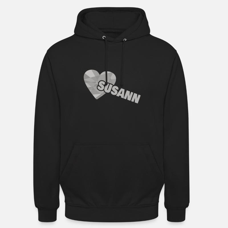 Susann comme amour - Sweat-shirt à capuche unisexe - noir
