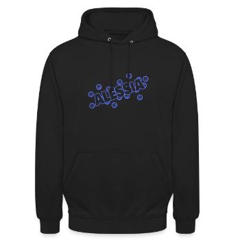 Liebe Alessia - Unisex Hoodie - Schwarz - Vorne - Alina (178cm) & Michal (187cm)