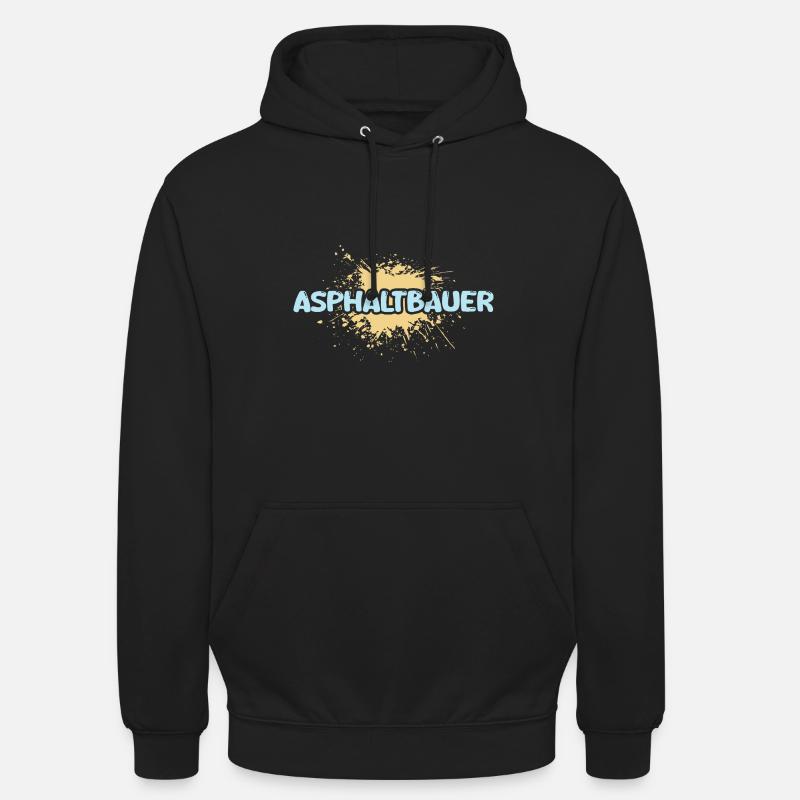 Constructeur d’asphalte comme métier - Sweat-shirt à capuche unisexe - noir