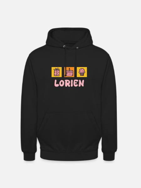 Lorien comme prénom - Sweat-shirt à capuche unisexe - noir