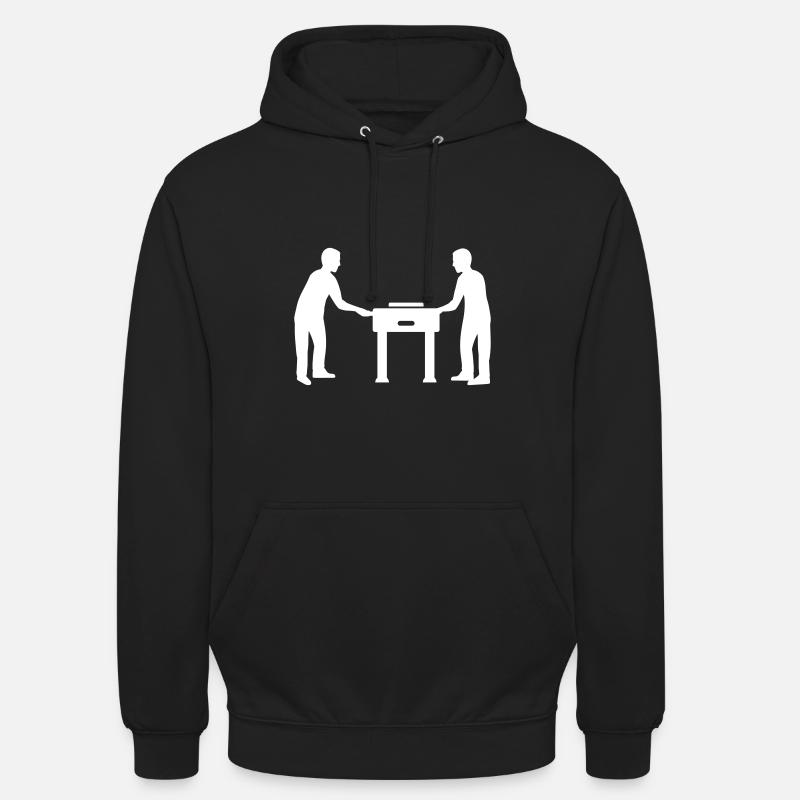 Table de baby-foot - Sweat-shirt à capuche unisexe - noir