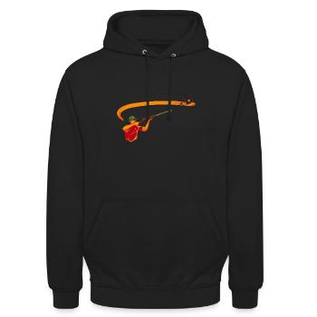 Trapschießen Skeet Tontaubenschießen - Unisex Hoodie - Schwarz - Vorne - Alina (178cm) & Michal (187cm)