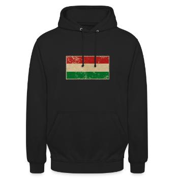 Hungary Ungarn - Unisex Hoodie - Schwarz - Vorne - Alina (178cm) & Michal (187cm)