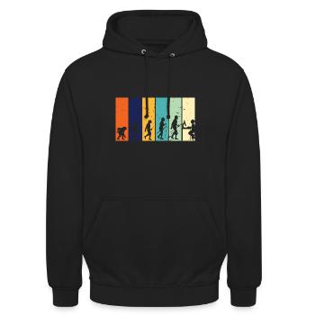 Gamer Evolution Gaming Geschenk Videospiele Zocker - Unisex Hoodie - Schwarz - Vorne - Alina (178cm) & Michal (187cm)