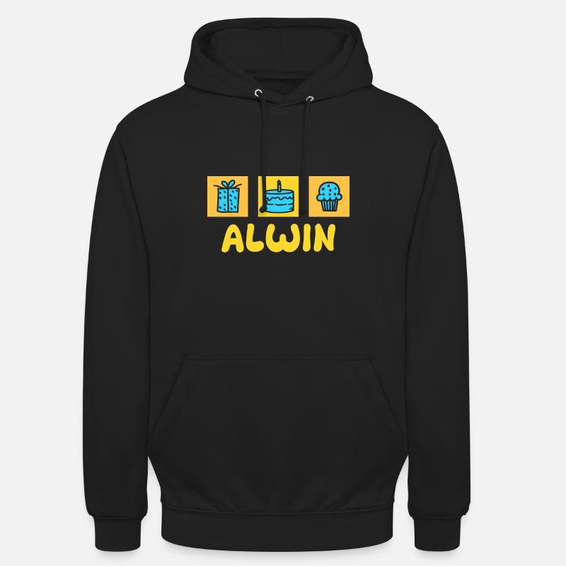 Prénom Alwin - Sweat-shirt à capuche unisexe - noir